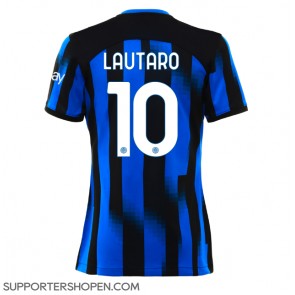 Inter Milan Lautaro Martinez #10 Hemma Matchtröja Dam 2023-24 Kortärmad